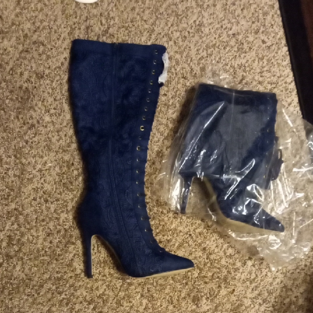 Madison Blue Heeled Boots